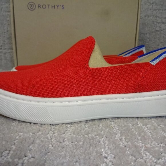 Rothys The Kids Sneaker Red Lollipop Slip On Flat Shoes Kids Size 11-13-1-4 - Picture 3 of 11